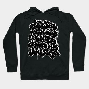 Graffiti ABC - Alphapet Series #1 - Bubbles - black Hoodie